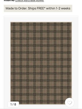 Ruggable Natural & Green Plaid Flatwoven Rug - Low Pile